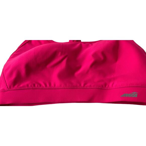AVIA LINED RACERBACK SPORTS BRA, WOMENS, SMALL (30D/32BC/34A) HOT PINK MED MPACT - Picture 3 of 8